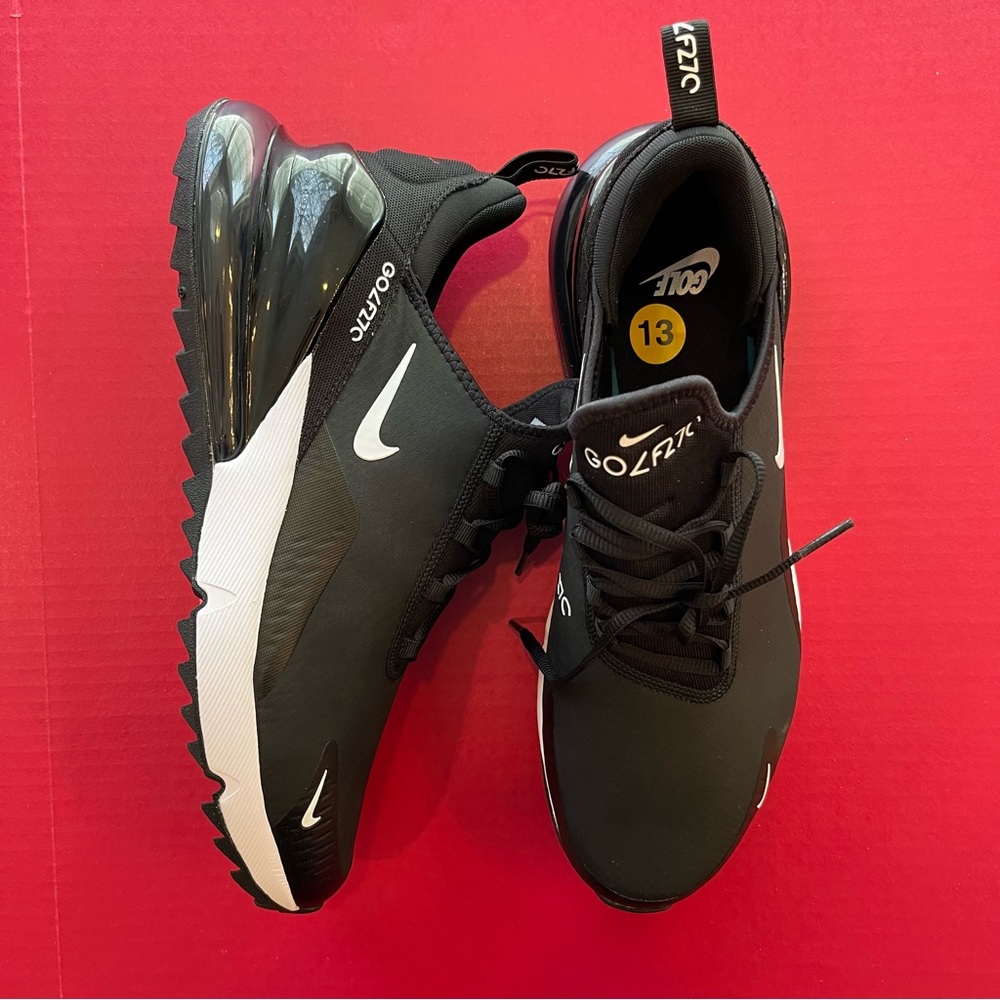Nike Air Max 270 Golf Mens Size 13 BLACK White CK6483-001 NEW! **